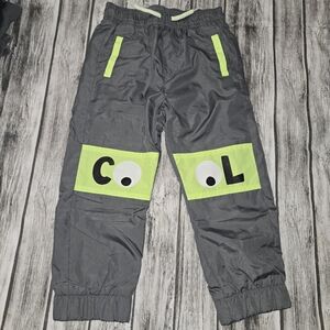 Wonder nation dark grey windbreaker jogger pull on lined pants